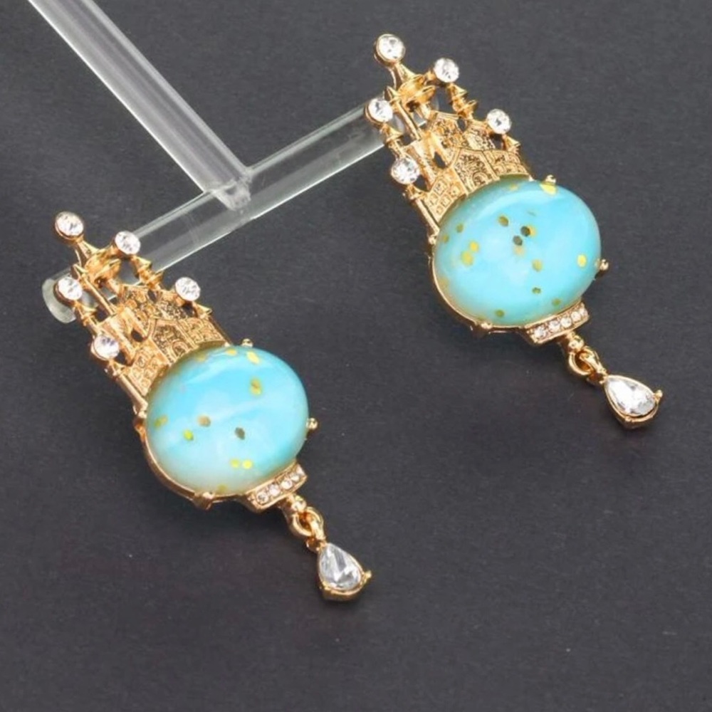 “Auroras Castle” Sleeping Beauty Disney Princess Magic Blue Globe Glitter Dangle - Picture 11 of 16